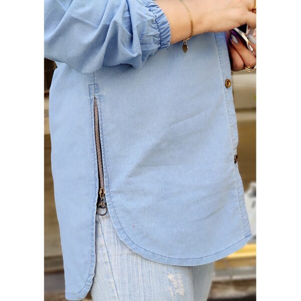 مانتو جین بغل زیپ- مانتو پاتریس رشت