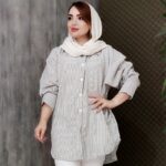 مانتو پانچ راه راه ریز - مانتو پاتریس رشت