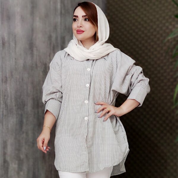 مانتو پانچ راه راه ریز - مانتو پاتریس رشت