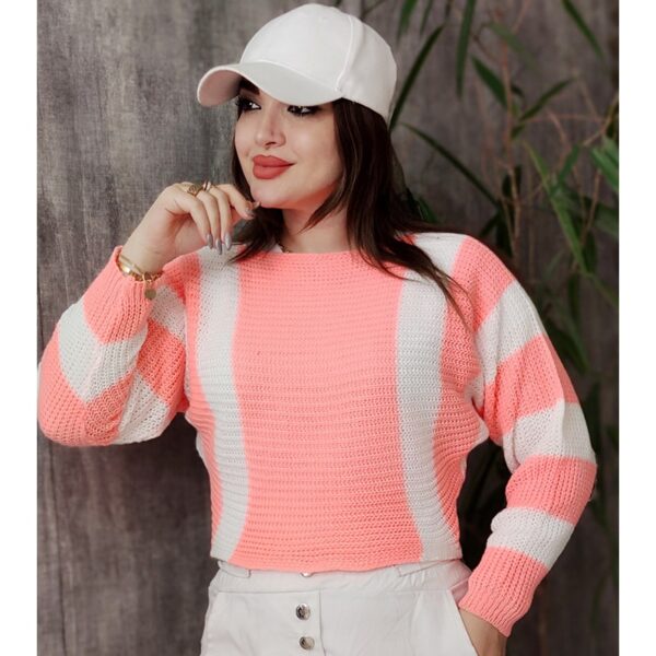 بلوز بافت کراپ راه راه - مانتو پاتریس رشت