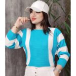 بلوز بافت کراپ راه راه - مانتو پاتریس رشت