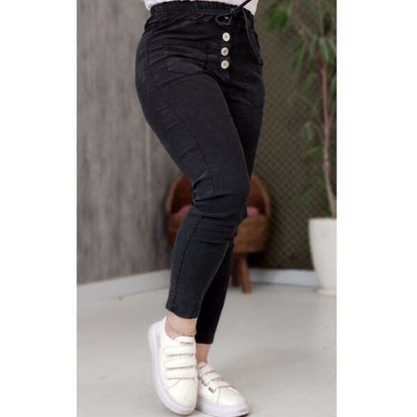 شلوار مام فیت ذغالی - مانتو پاتریس رشت