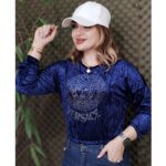 بلوز کراپ مخمل ورساچ - مانتو پاتریس رشت