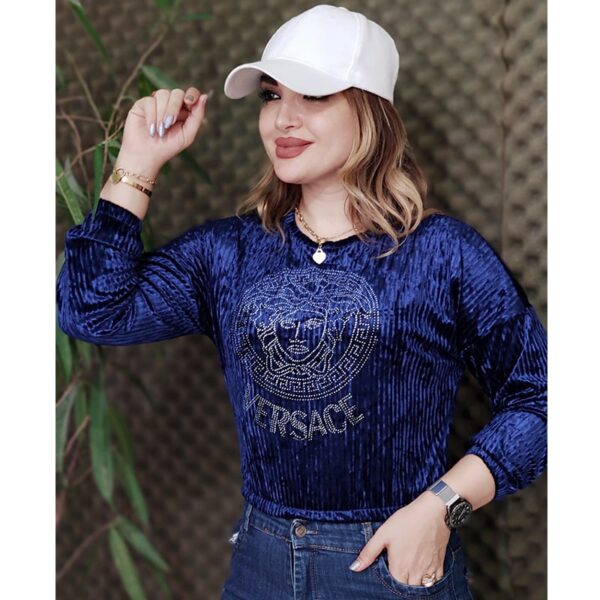 بلوز کراپ مخمل ورساچ - مانتو پاتریس رشت