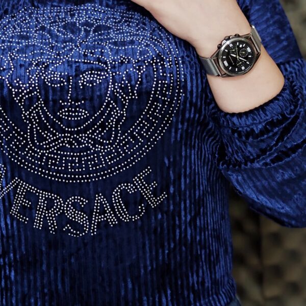 بلوز کراپ مخمل ورساچ - مانتو پاتریس رشت