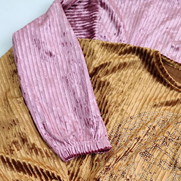 بلوز کراپ مخمل ورساچ - مانتو پاتریس رشت