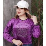 بلوز کراپ مخمل ورساچ - مانتو پاتریس رشت