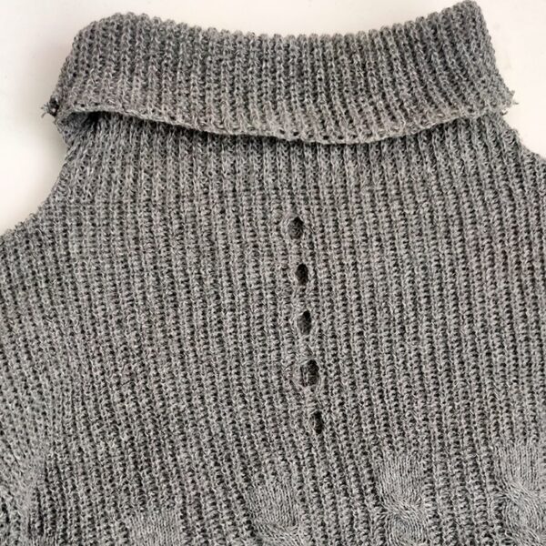 بلوز بافت کراپ یقه اسکی - مانتو پاتریس رشت