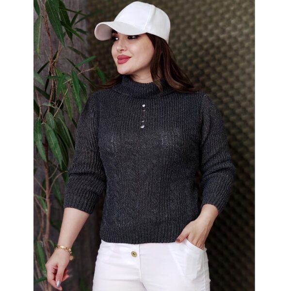 بلوز بافت کراپ یقه اسکی - مانتو پاتریس رشت