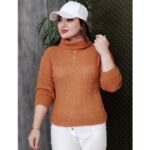 بلوز بافت کراپ یقه اسکی - مانتو پاتریس رشت