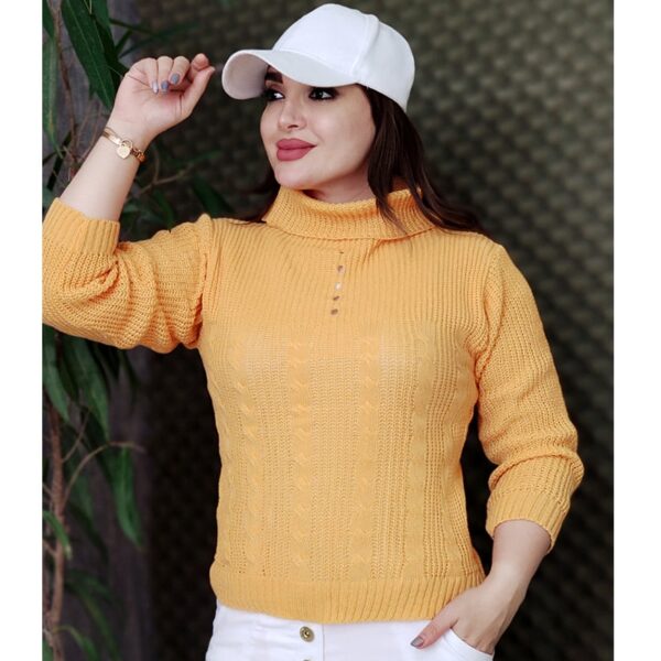 بلوز بافت کراپ یقه اسکی - مانتو پاتریس رشت