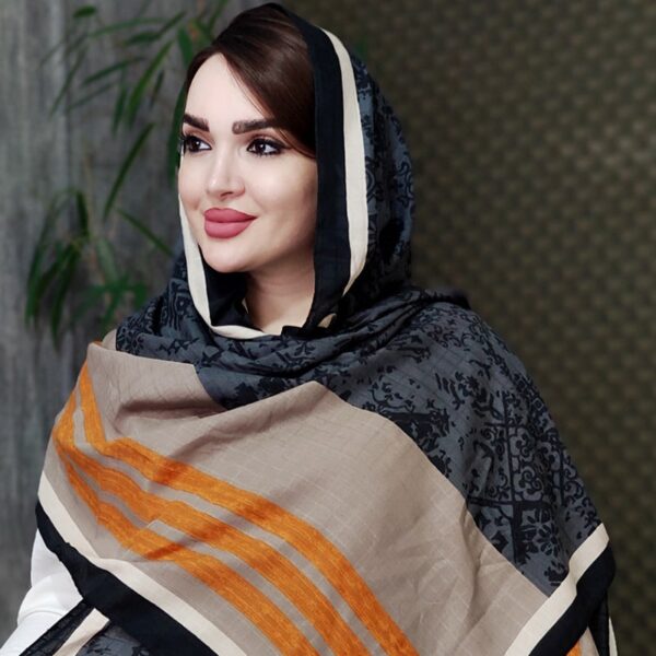 شال حاشیه نوار پاییزه - مانتو پاتریس رشت