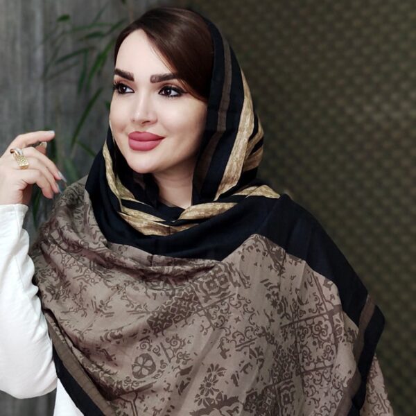 شال حاشیه نوار پاییزه - مانتو پاتریس رشت