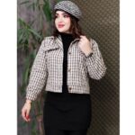 کت کوتاه چهارخونه کشمیر - مانتو پاتریس رشت
