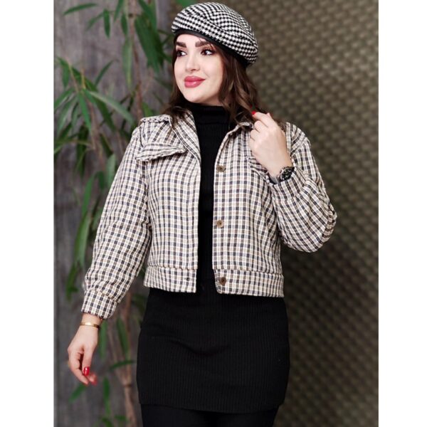 36600301-1-min کت کوتاه چهارخونه کشمیر - مانتو پاتریس رشت