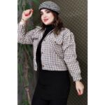 کت کوتاه چهارخونه کشمیر - مانتو پاتریس رشت