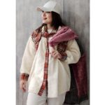 سویشرت تدی چهارخونه قلبی - مانتو پاتریس رشت