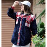 سویشرت تدی چهارخونه قلبی - مانتو پاتریس رشت