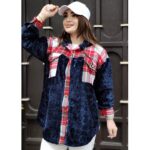 سویشرت تدی چهارخونه قلبی - مانتو پاتریس رشت