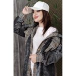 سویشرت تدی چهارخونه قلبی - مانتو پاتریس رشت