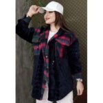 سویشرت تدی چهارخونه قلبی - مانتو پاتریس رشت