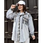 سویشرت تدی چهارخونه قلبی - مانتو پاتریس رشت