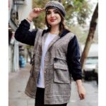 پالتو چهارخونه آستین تدی - مانتو پاتریس رشت