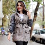 پالتو چهارخونه آستین تدی - مانتو پاتریس رشت