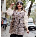 پالتو چهارخونه آستین تدی - مانتو پاتریس رشت