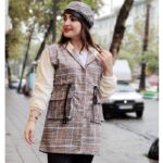 پالتو چهارخونه آستین تدی - مانتو پاتریس رشت