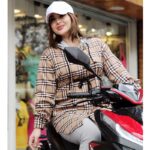 شکت کلاهدار چهارخونه - مانتو پاتریس رشت