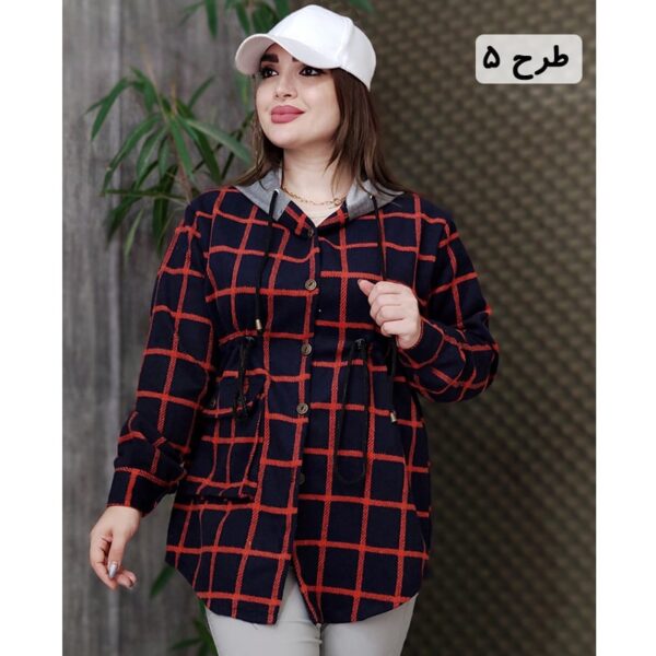 شکت کلاهدار چهارخونه - مانتو پاتریس رشت