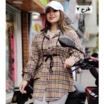 شکت کلاهدار چهارخونه - مانتو پاتریس رشت