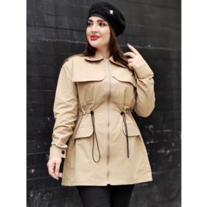 بارانی کتان زارا کمرگت - مانتو پاتریس رشت