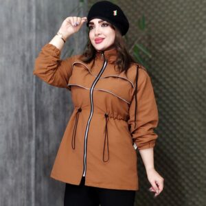 بارانی کتان زیپ دوزی - مانتو پاتریس رشت