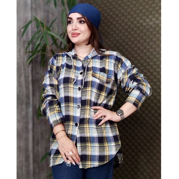 مانتو چهارخونه کلاهدار - مانتو پاتریس رشت