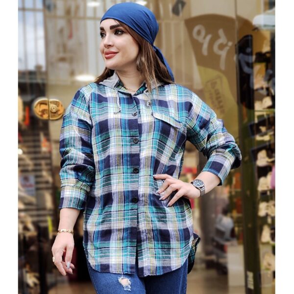 مانتو چهارخونه کلاهدار - مانتو پاتریس رشت