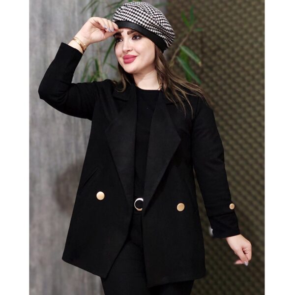 کت سوییت دکمه طلایی - مانتو پاتریس رشت