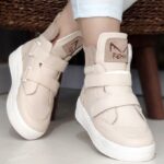 نیم بوت دو چسب کرم - مانتو پاتریس رشت