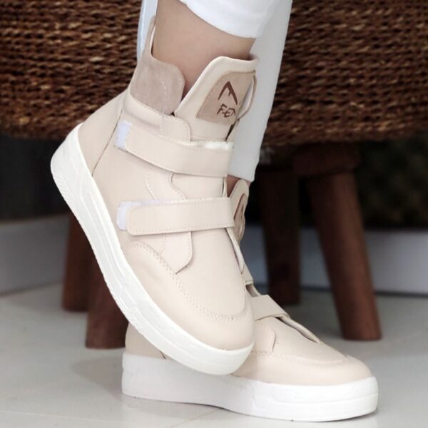 نیم بوت دو چسب کرم - مانتو پاتریس رشت