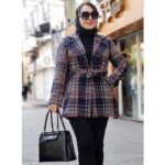 پالتو چهارخونه کوتاه - مانتو پاتریس رشت