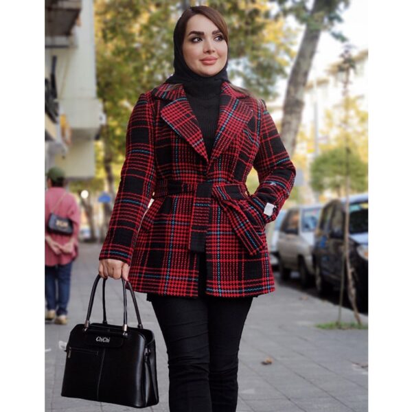 پالتو چهارخونه کوتاه - مانتو پاتریس رشت