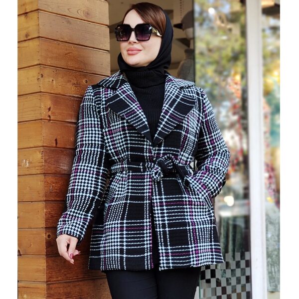 پالتو چهارخونه کوتاه - مانتو پاتریس رشت