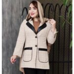 مانتو شانل کتی یقه چرم - مانتو پاتریس رشت