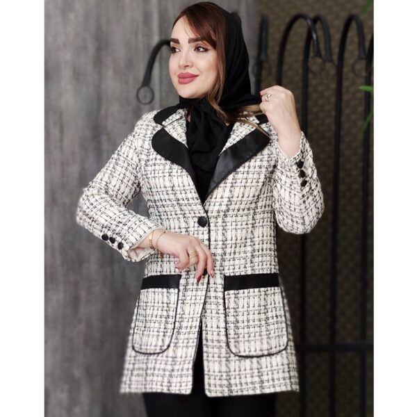 مانتو شانل کتی یقه چرم - مانتو پاتریس رشت