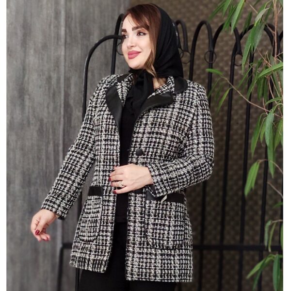 مانتو شانل کتی یقه چرم - مانتو پاتریس رشت