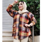 مانتو چهارخونه کلاهدار - مانتو پاتریس رشت