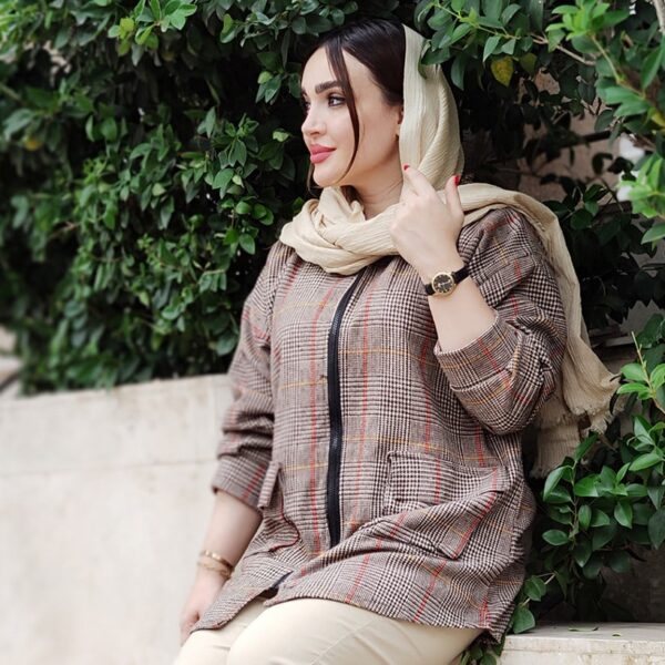 مانتو چهارخونه کلاهدار - مانتو پاتریس رشت