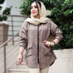 مانتو چهارخونه کلاهدار - مانتو پاتریس رشت