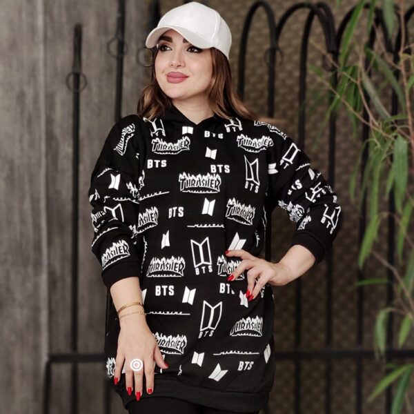 هودی تمام چاپ بی تی اس - مانتو پاتریس رشت